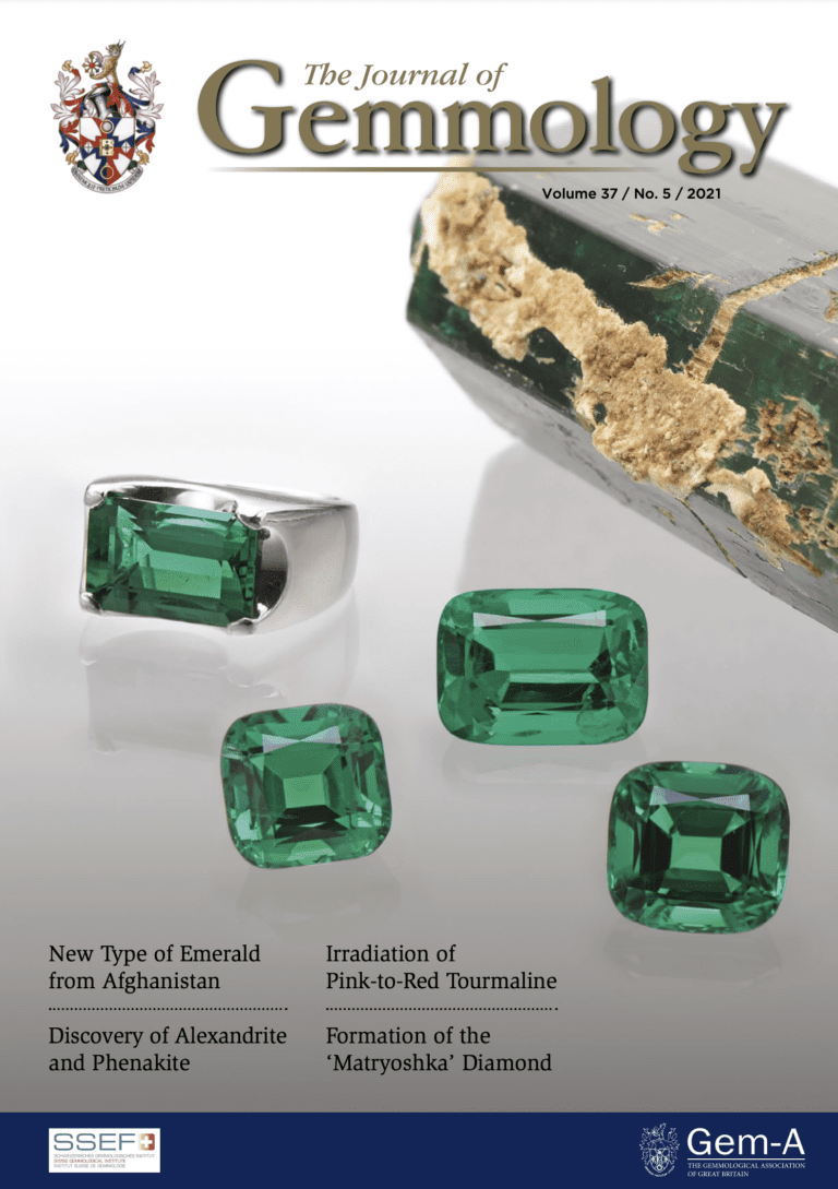 The Journal of Gemmology Archive - The Journal of Gemmology Archive - 2021 37 5 cover