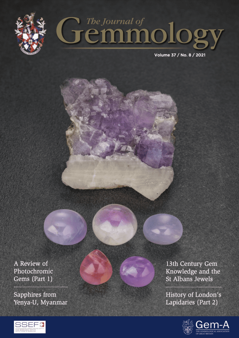 The Journal of Gemmology Archive - The Journal of Gemmology Archive - 2021 37 8 cover