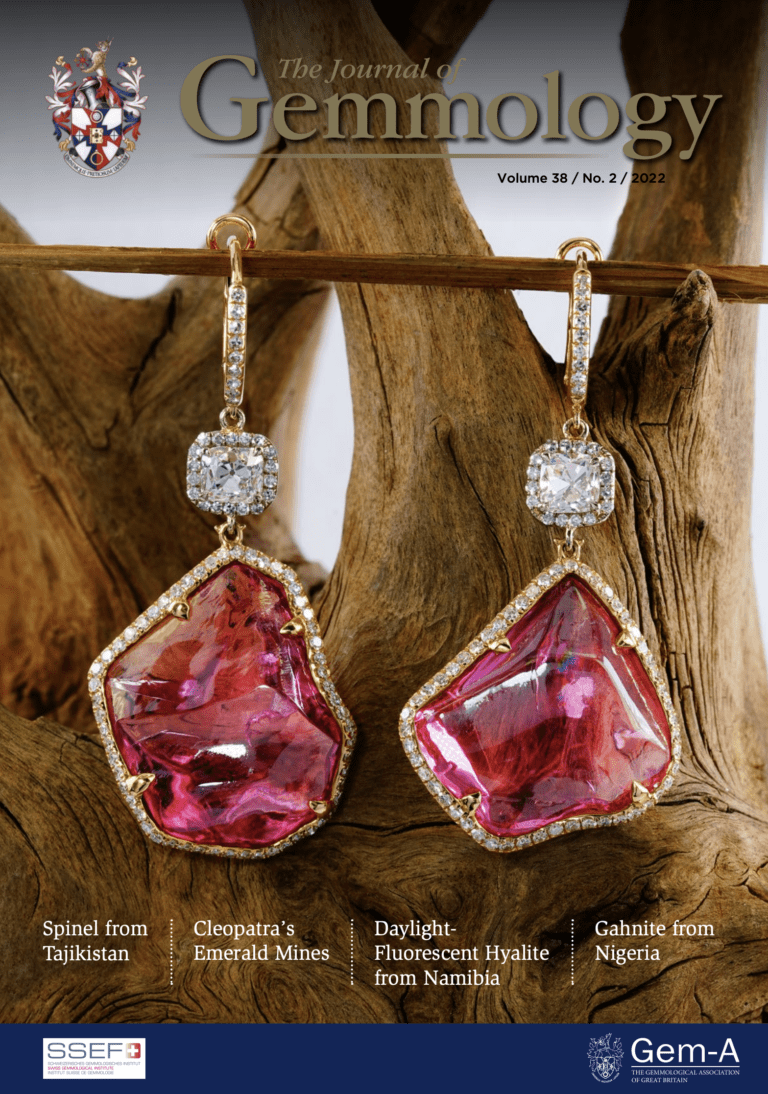 The Journal of Gemmology Archive - The Journal of Gemmology Archive - 2022 38 2 cover